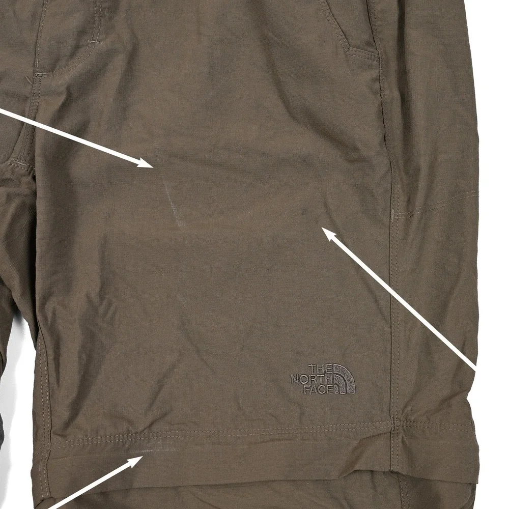 The North Face Pants Mens L 34x29 Brown‎ Convertible Cargo Ankle Zips Drawstring
